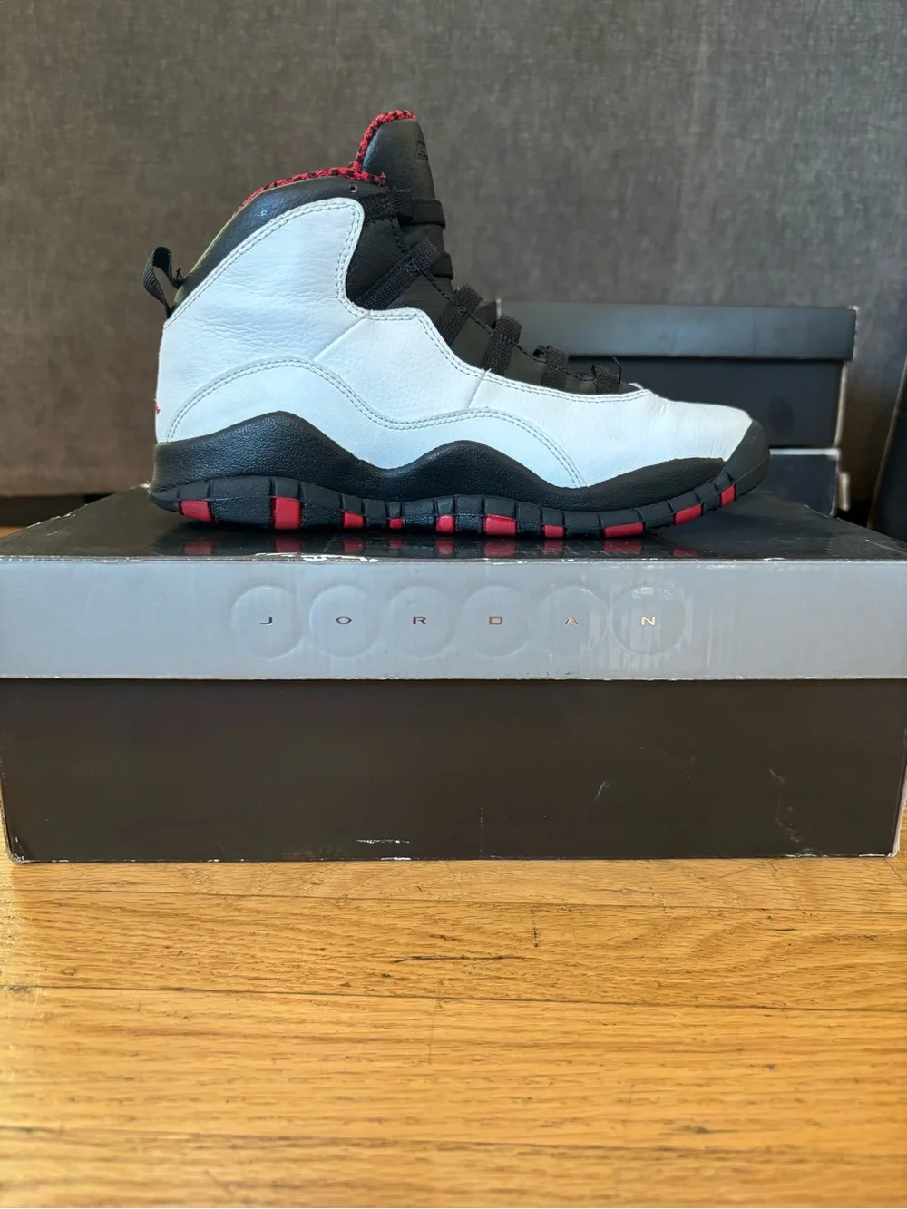 Jordan Men's White, Black and Red Low-Top Sneakers